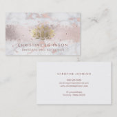 ・faux glitter roos gold lotus | skincare visitekaartje (Voorkant / Achterkant)