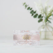 ・faux glitter roos gold lotus | skincare visitekaartje (Staand voorkant)