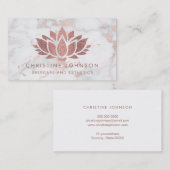 Faux glitter roos gouden lotus bloem huidverzorgin visitekaartje (Voorkant / Achterkant)