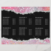 Faux glitter roze sequin brochure (Achterkant)