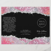 Faux glitter roze sequin brochure (Voorkant)