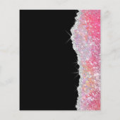 Faux glitter roze sequin flyer (Achterkant)