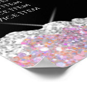 Faux glitter roze sequoire prijslijst poster (Hoek)