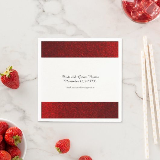 Faux Glitter Ruby Red Servet (Insitu)