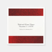 Faux Glitter Ruby Red Servet (Voorkant)