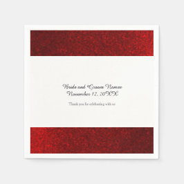 Faux Glitter Ruby Red Servet