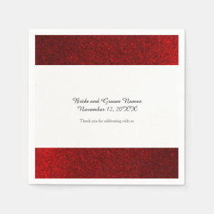 Faux Glitter Ruby Red Servet