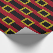 Faux Glitter Santa Belt Pattern Cadeaupapier (Hoek)