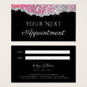 Faux glitter sequin Appointment Card Visitekaartje (Voorkant /achterkant)