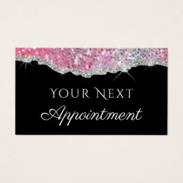 Faux glitter sequin Appointment Card Visitekaartje