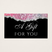 Faux glitter sequoire cadeaukaart visitekaartje (Voorkant)