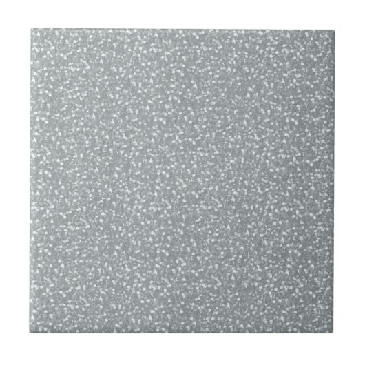 Faux Glitter Shiny Sparkles Silver White Tegeltje (Voorkant)