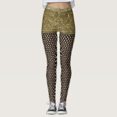Faux Glitter Shorts and Fishnet Costume Leggings (Voorkant)