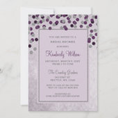 FAUX Glitter Silver Paars confetti Vrijgezellenfee Kaart (Voorkant)