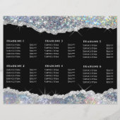 Faux glitter Silver Sequin Brochure (Achterkant)