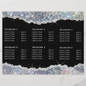 Faux glitter Silver Sequin Brochure (Achterkant)