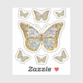 faux glitter small butterflies sticker (Vel)