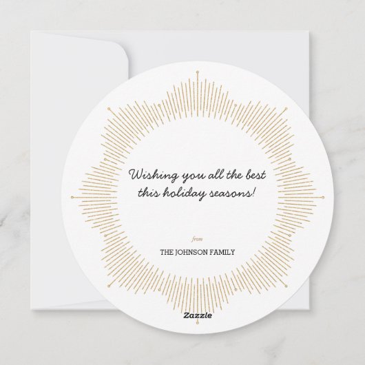 Faux Glitter Snowflake Holiday Greep Card Feestdagenkaart (Achterkant)