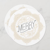 Faux Glitter Snowflake Holiday Greep Card Feestdagenkaart (Voorkant / Achterkant)