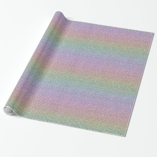 Faux Glitter Sparkles Shiny Rainbow Pearl Cadeaupapier