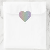 Faux Glitter Sparkles Shiny Rainbow Pearl Hart Sticker (Tas)