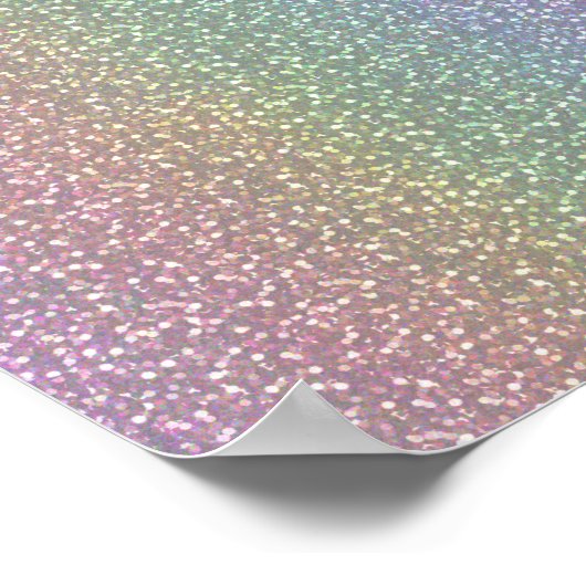 Faux Glitter Sparkles Shiny Rainbow Pearl Poster (Hoek)