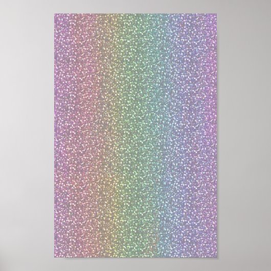 Faux Glitter Sparkles Shiny Rainbow Pearl Poster (Voorkant)