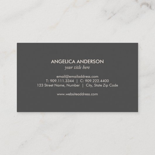 Faux Glitter Sparrow Visitekaartje (Achterkant)