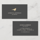 Faux Glitter Sparrow Visitekaartje (Voorkant / Achterkant)