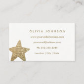 Faux Glitter Star | Artistische Visitekaartjes van (Achterkant)
