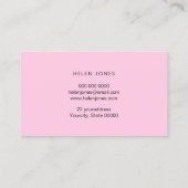 Faux glitter sterren roze waterverf visitekaartje (Achterkant)