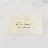 Faux glitter sterren sepia waterverf visitekaartje (Voorkant)