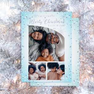 Faux Glitter Tapered Top 3 Fotoliefkerst Folie Feestdagenkaart