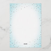 Faux Glitter Tapered Top 3 Fotoliefkerst Folie Feestdagenkaart (Achterkant)