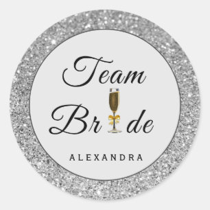 Faux Glitter Team Bruid Sticker