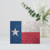 Faux Glitter Texas vlag Briefkaart (Staand voorkant)
