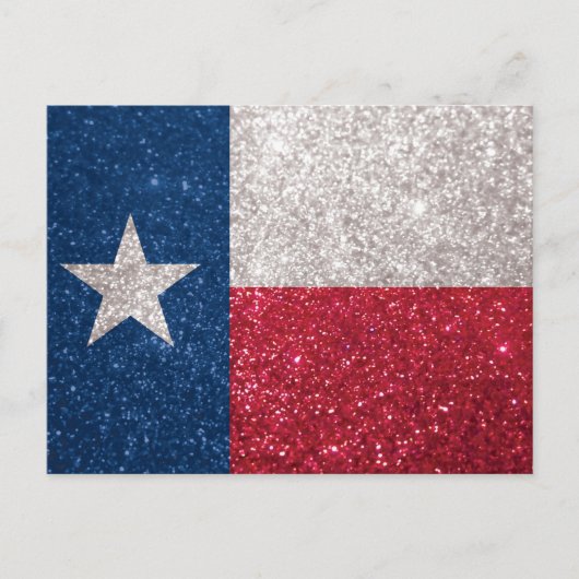 Faux Glitter Texas vlag Briefkaart (Voorkant)