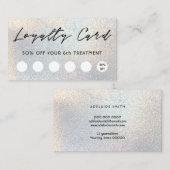 Faux glitter texture loyalty card visitekaartje (Voorkant / Achterkant)