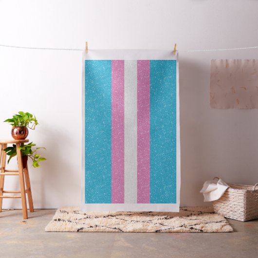 Faux Glitter Transgender Pride Flag Achtergrond Stof (Voorbeeld)