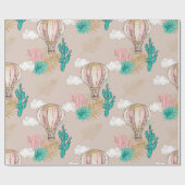 Faux Glitter Tropische Woestijn Cadeaupapier (Vlak)