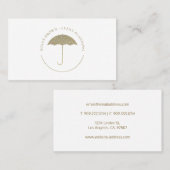 Faux Glitter Umbrella Logo Visitekaartje (Voorkant / Achterkant)