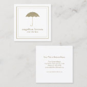 Faux Glitter Umbrella Visitekaartje (Voorkant / Achterkant)