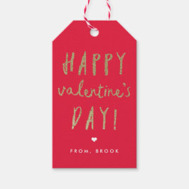 Faux glitter Valentijnsdag Gift labels Cadeaulabel