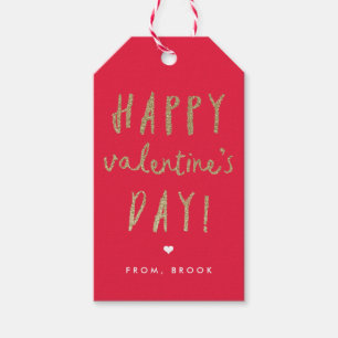 Faux glitter Valentijnsdag Gift labels Cadeaulabel