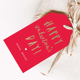 Faux glitter Valentijnsdag Gift labels Cadeaulabel