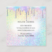 FAUX-glitter Vierkante Visitekaartje (Achterkant)