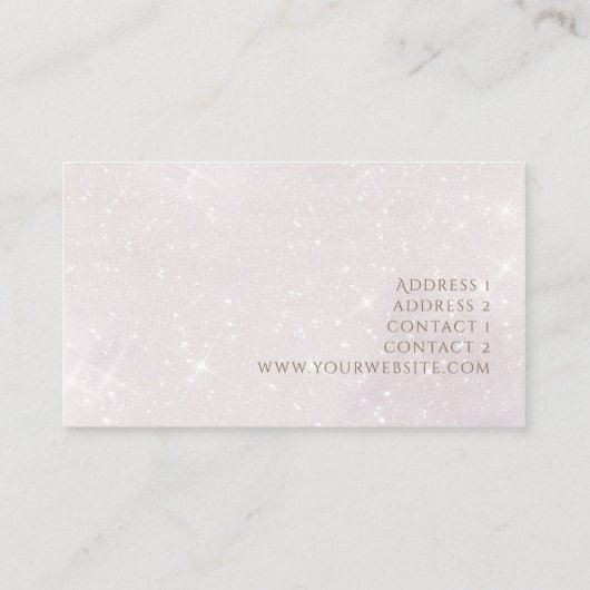 faux glitter visitekaartje (Achterkant)