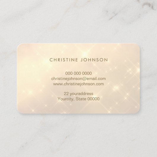 Faux glitter vlinder ontwerp visitekaartje (Achterkant)