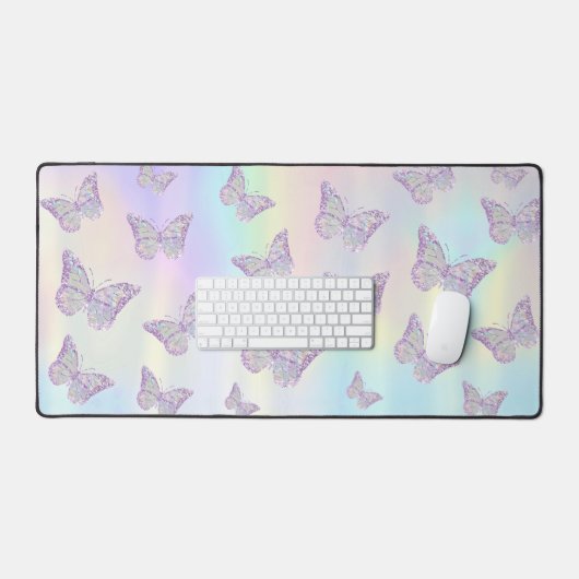 faux glitter vlinders bureaumat (Keyboard & Muis)