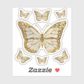 faux glitter vlinders sticker (Vel)